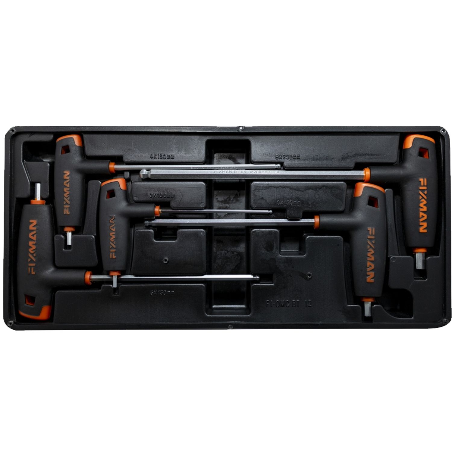FIXMAN 5-pc L-handle Hex Keys W-ball Head 3-4-5-6-8mm